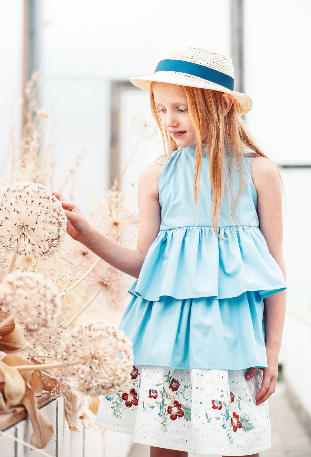 POPLINA TOPS AR VOLĀNIEM, FRANCA