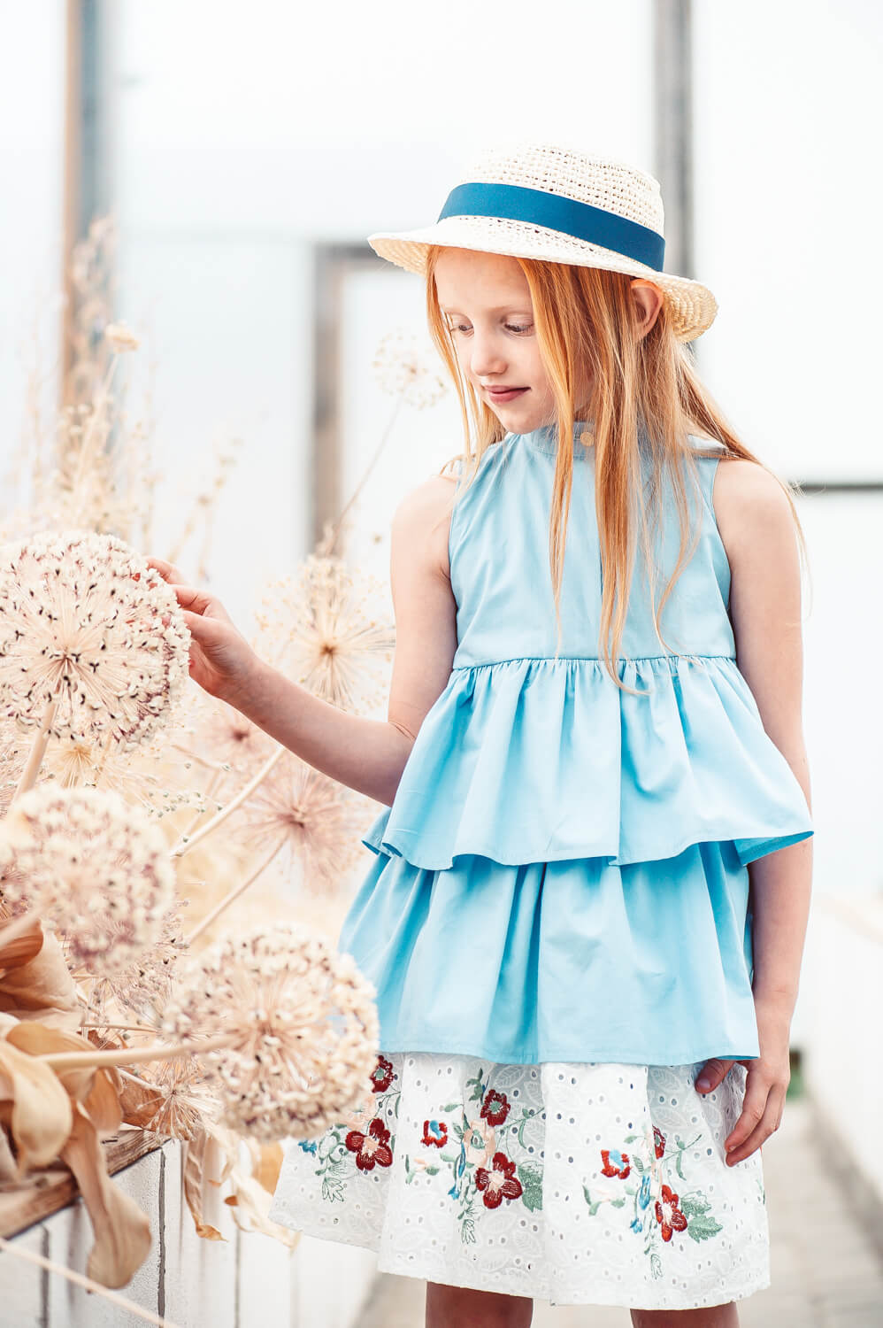 POPLINA TOPS AR VOLĀNIEM, FRANCA