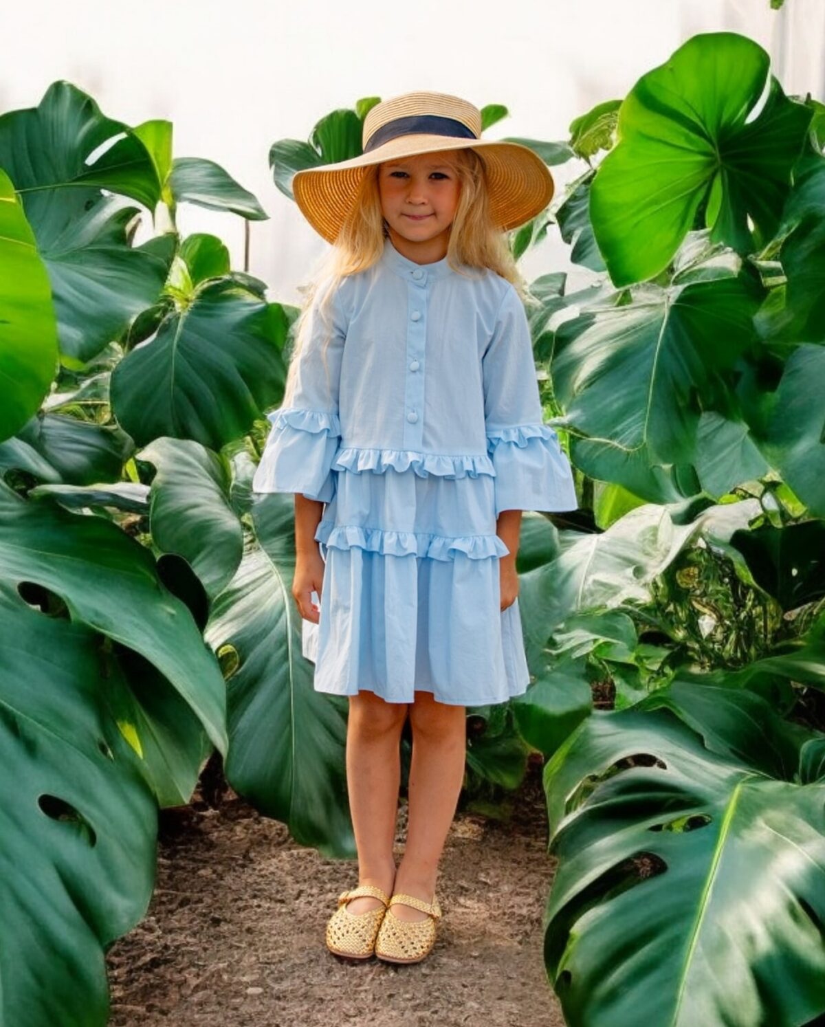 SHIRT DRESS WITH RUFFLES, ADELE