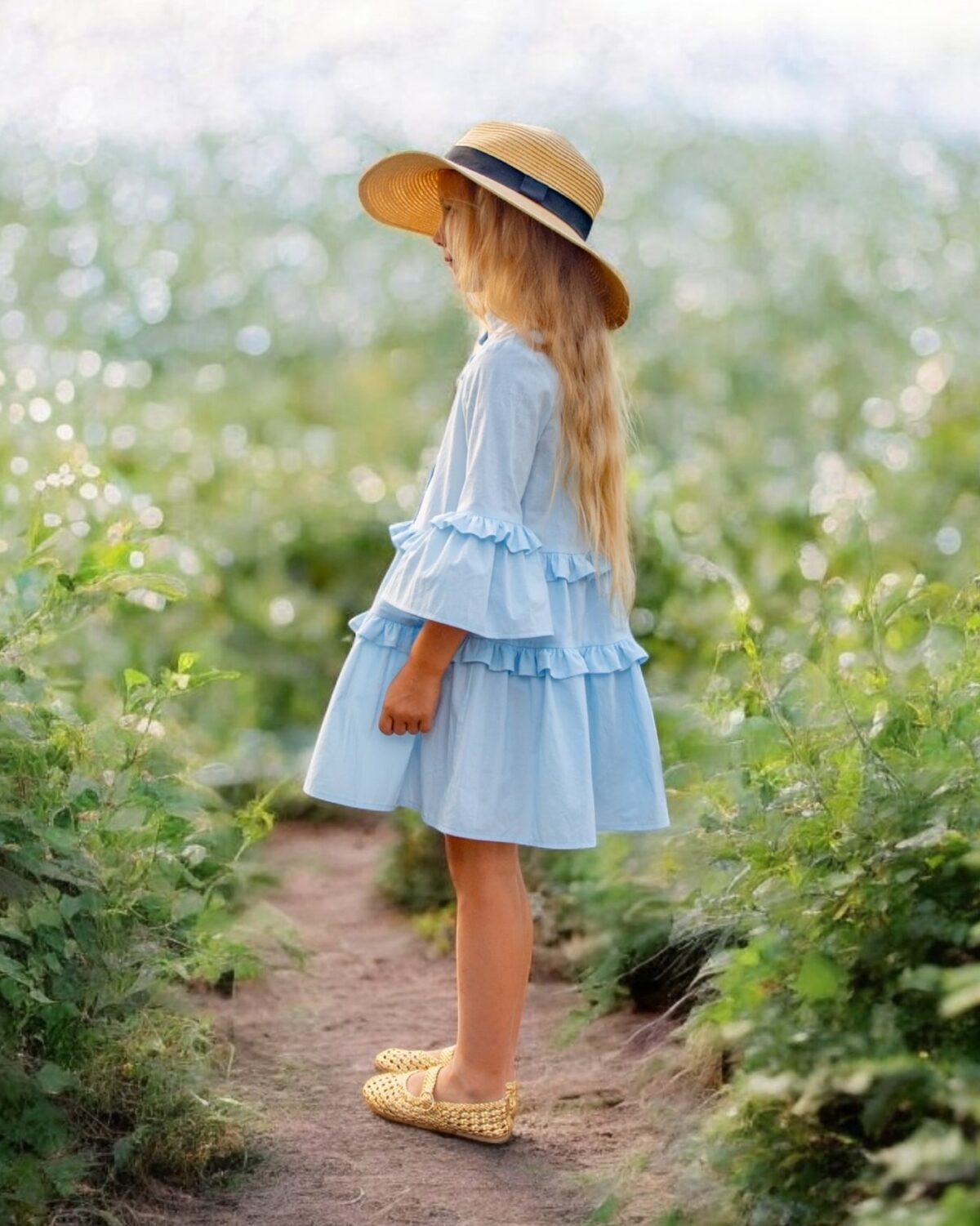 SHIRT DRESS WITH RUFFLES, ADELE