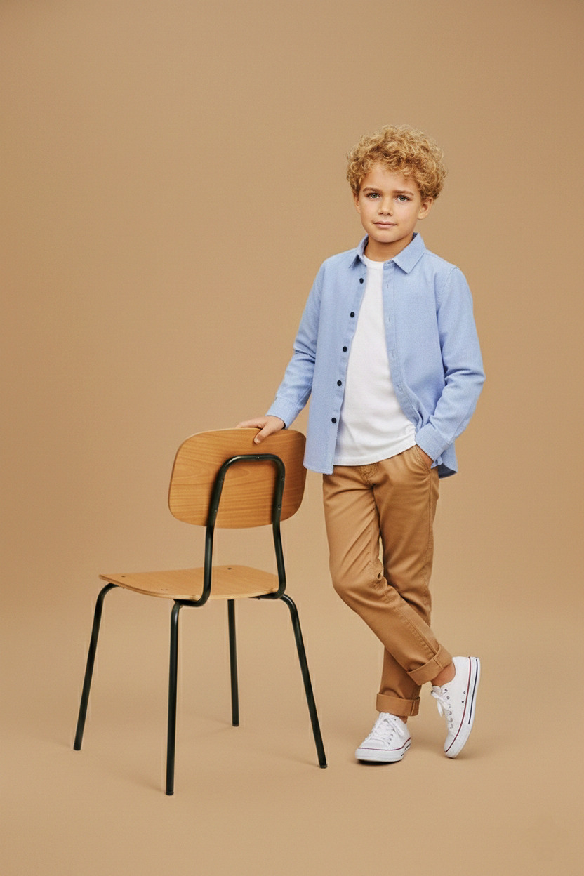 ZĒNU KREKLS 'SLIM FIT', ZILS